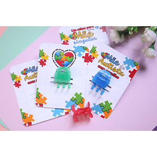 Arquivo Abril Azul Autismo Card Piranha ou Presilha - loopinha