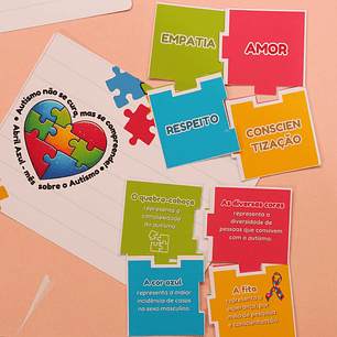 Arquivo Abril Azul Autismo Card Quebra Cabeça - loopinha