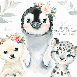 Kit Digital Animais da Neve