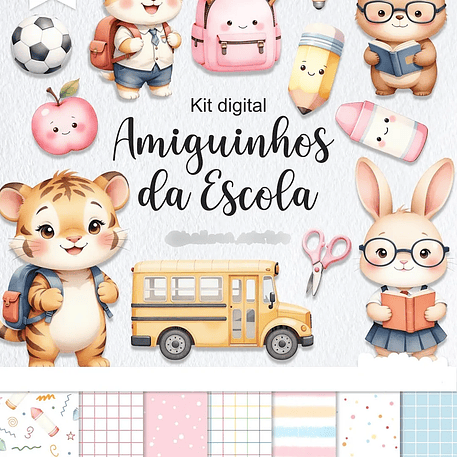 Kit Digital Escolar Amiguinhos da Escola 1