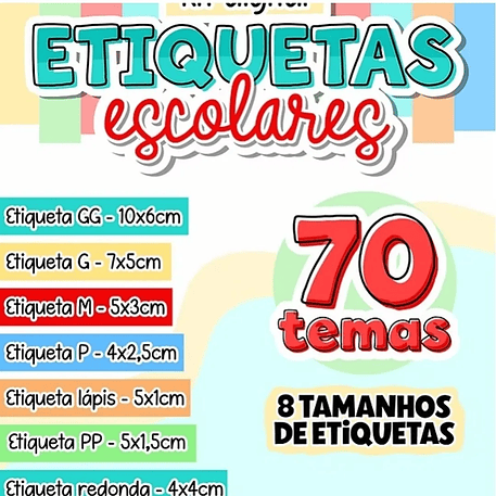 Arquivo Combo Etiquetas Escolares 1