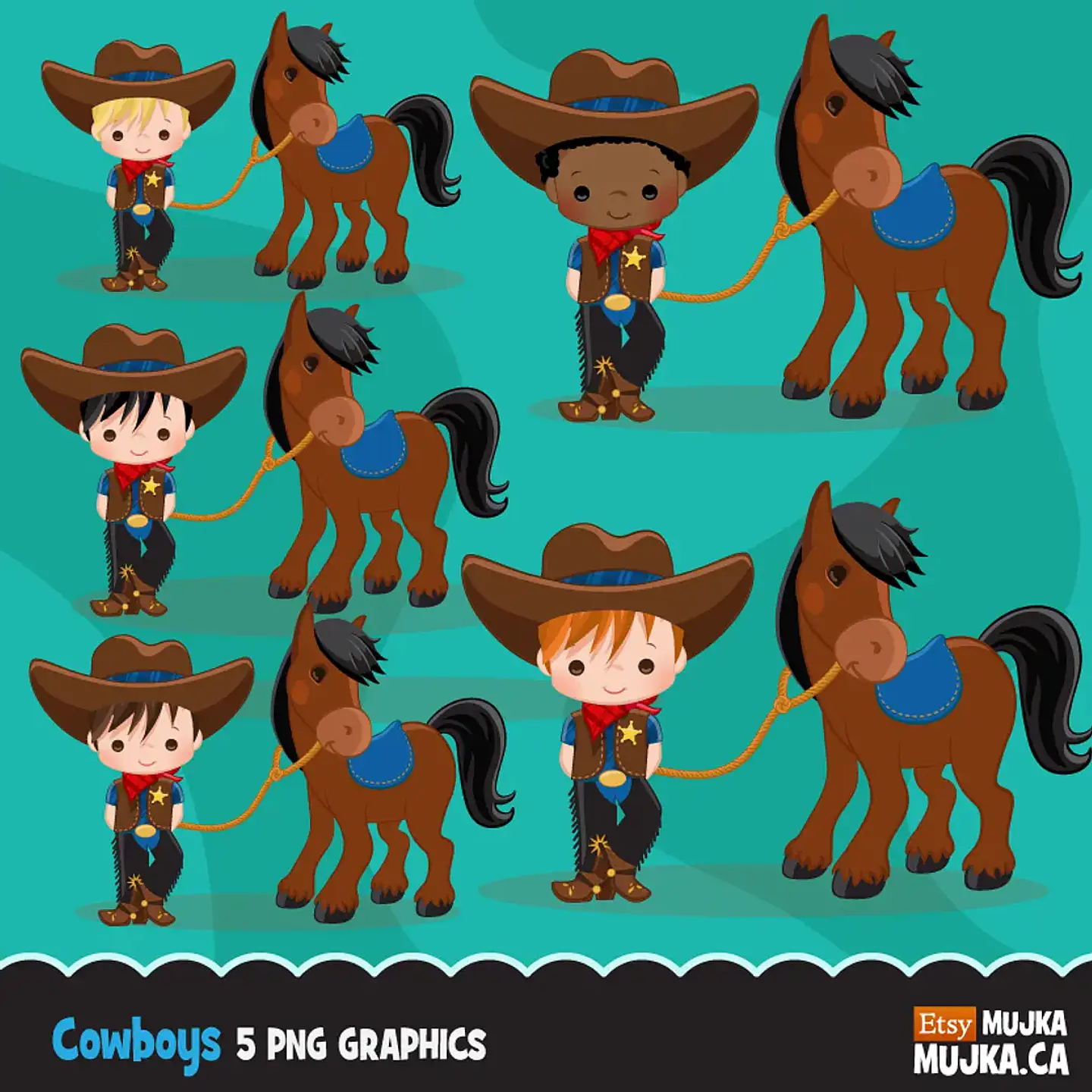 Kit Digital Cowboy Cute 1