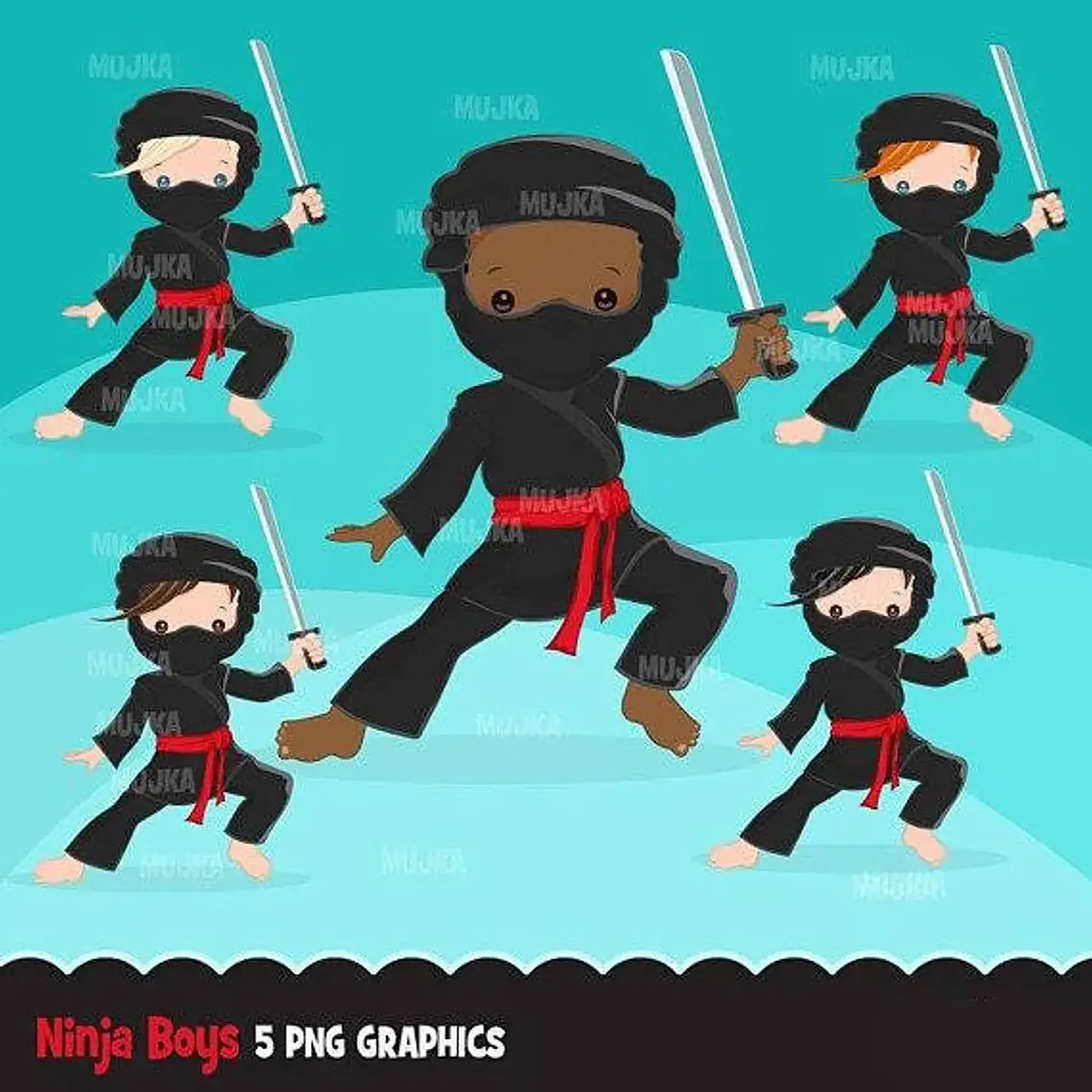 Kit Digital Ninjas Menino 1