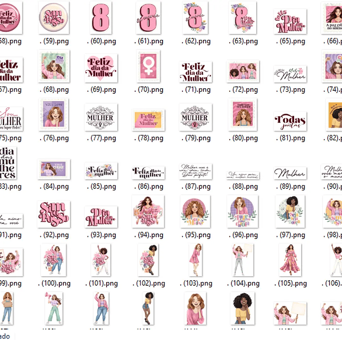 Kit Digital Coleção Flor de Maria - Dia da Mulher 2
