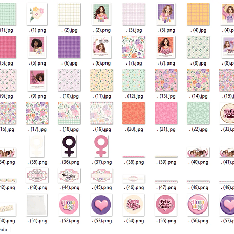 Kit Digital Coleção Flor de Maria - Dia da Mulher 3