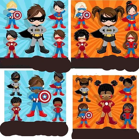 Kit Digital Super Heróis Baby