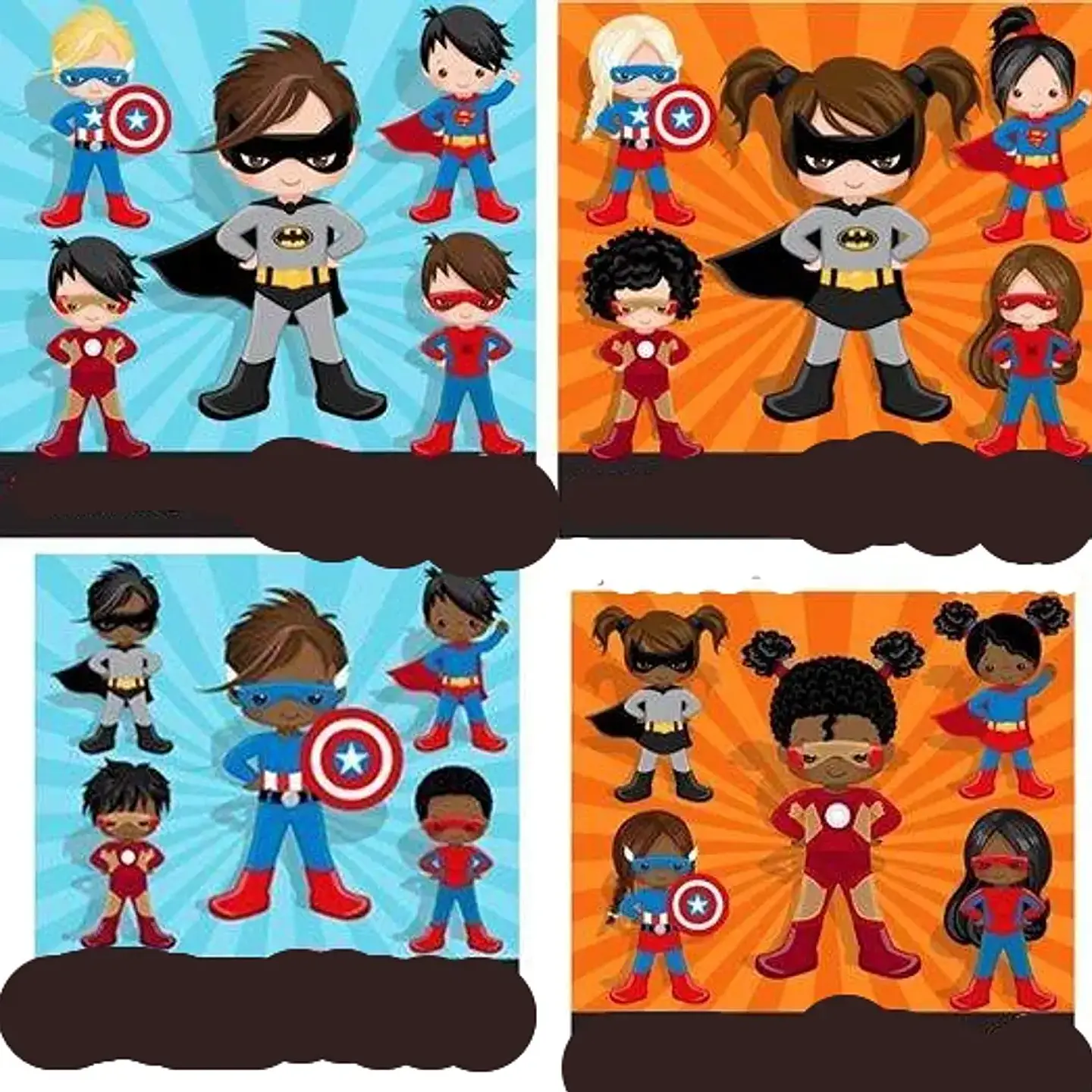 Kit Digital Super Heróis Baby 1