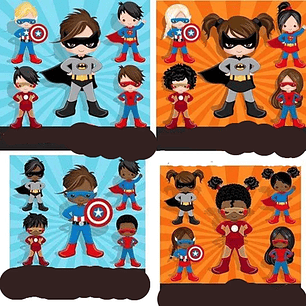 Kit Digital Super Heróis Baby