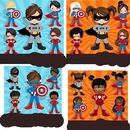 Kit Digital Super Heróis Baby 1