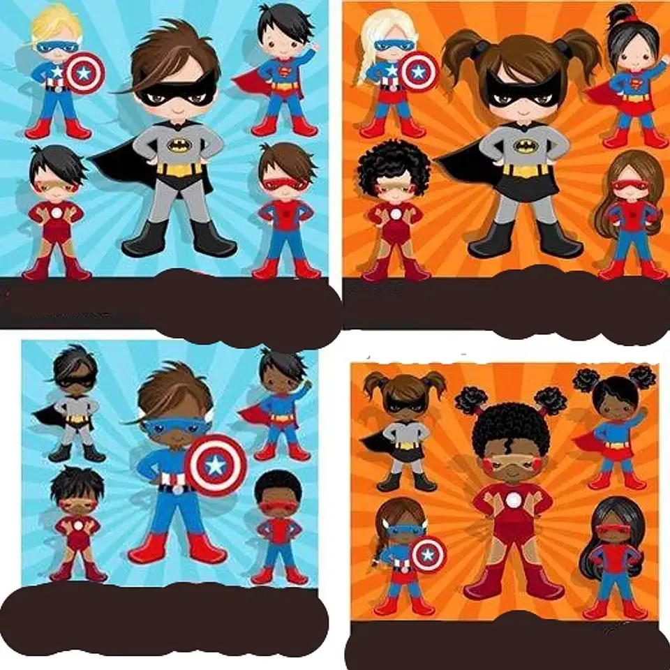 Kit Digital Super Heróis Baby 1