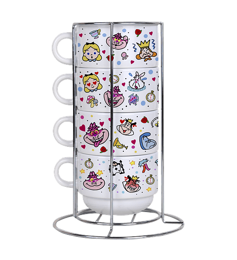 Arquivo Torre de Xícaras Alicie no Pais das Maravilhas