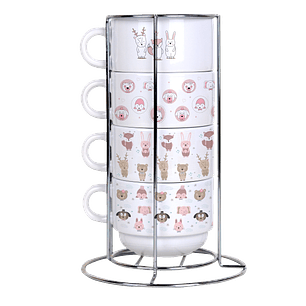 Arquivo Torre de Xícaras Animais no Bosque