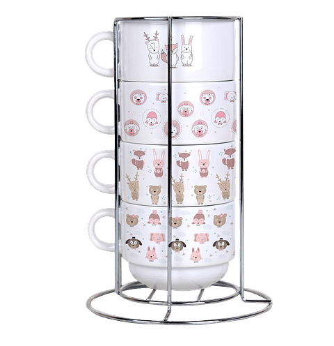 Arquivo Torre de Xícaras Animais no Bosque