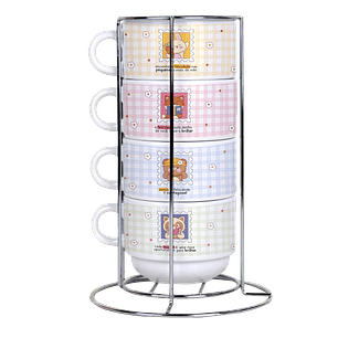 Arquivo Torre de Xícaras Bichinhos Felicidade