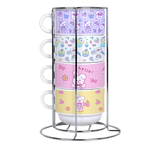 Arquivo Torre de Xícaras Coelhinhos