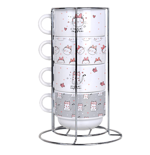 Arquivo Torre de Xícaras Gatos