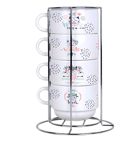 Arquivo Torre de Xícaras Gatos 6