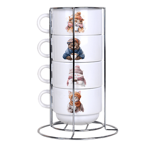 Arquivo Torre de Xícaras Gatos 7