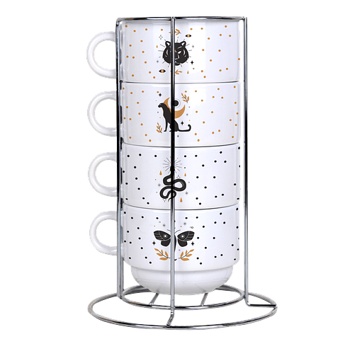 Arquivo Torre de Xícaras Mistico Sol e Lua Borboletas 2