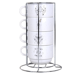 Arquivo Torre de Xícaras Mistico Sol e Lua Borboletas