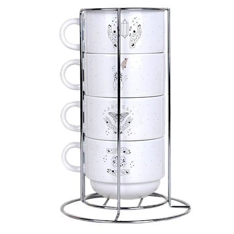 Arquivo Torre de Xícaras Mistico Sol e Lua Borboletas 1