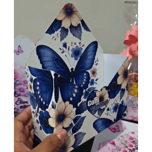 Arquivo Combo Caixa Envelope Florais