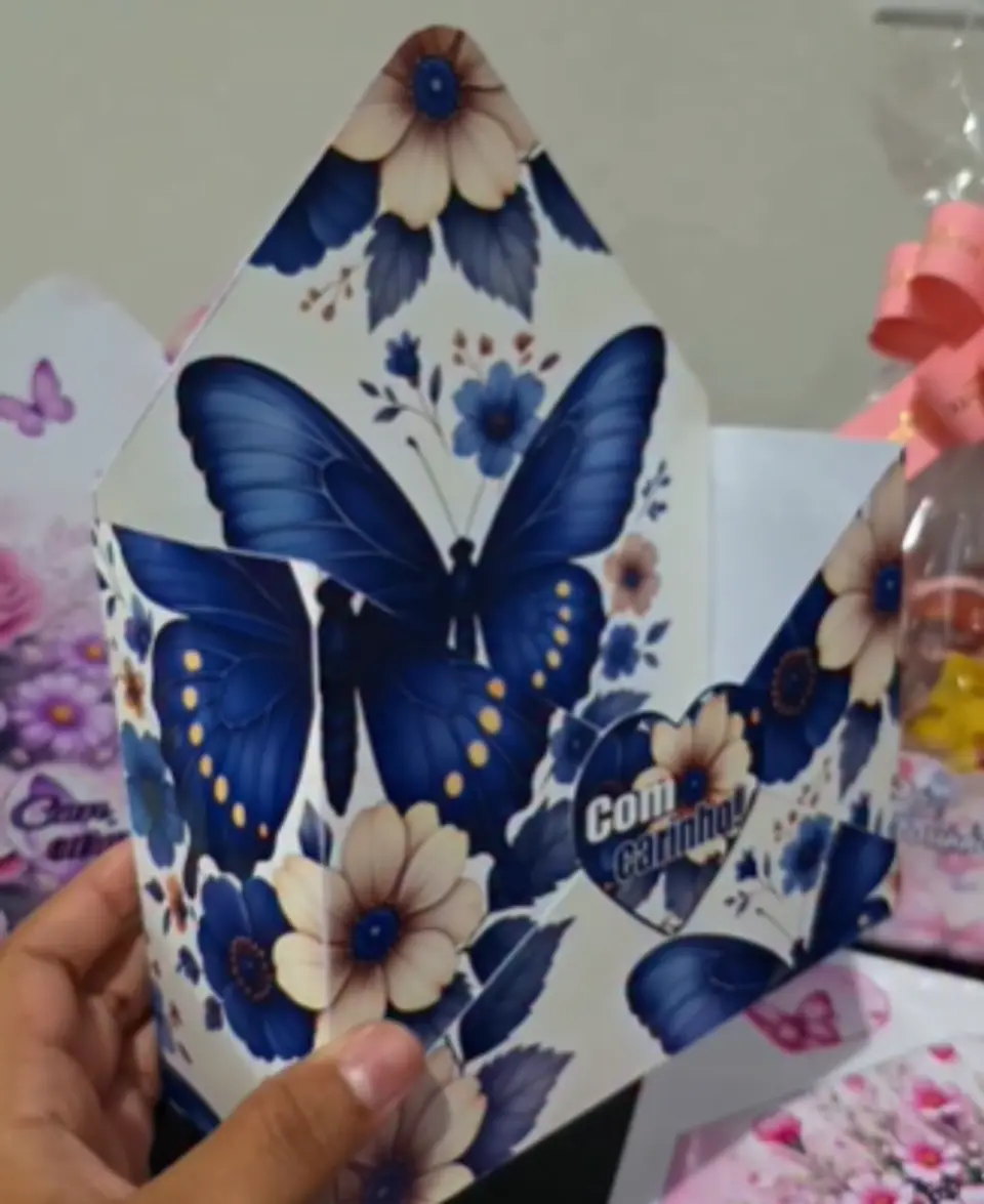 Arquivo Combo Caixa Envelope Florais 1