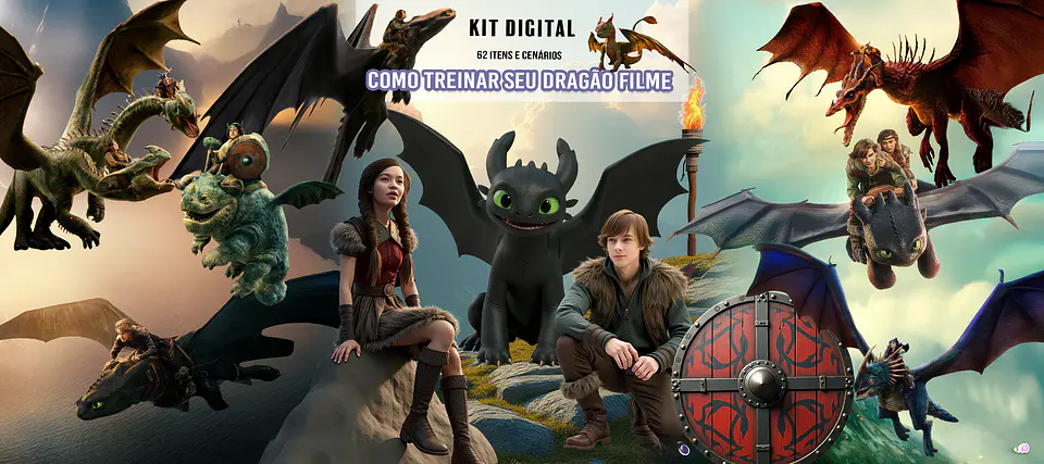 Kit Digital Como Treinar o Seu Dragão  1