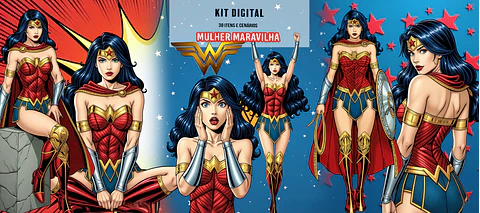 Kit Digital Mulher Maravilha
