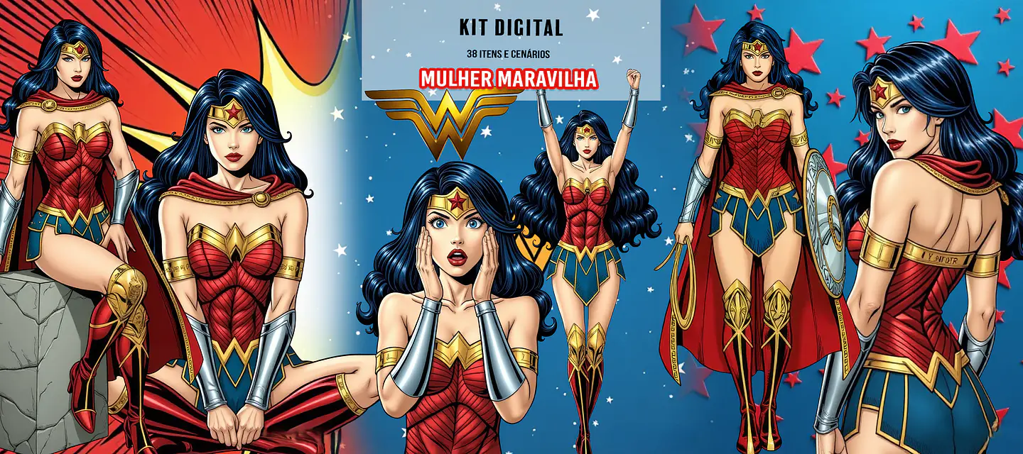 Kit Digital Mulher Maravilha 1