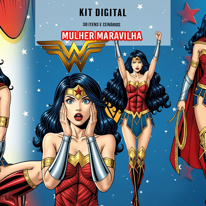 Kit Digital Mulher Maravilha 1