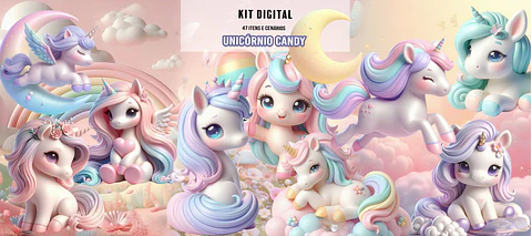 Kit Digital Unicornio Candy