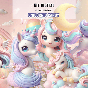 Kit Digital Unicornio Candy