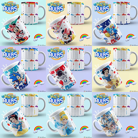 Arquivo Caneca Tabuada Volta as aulas - Sublimação Juliana