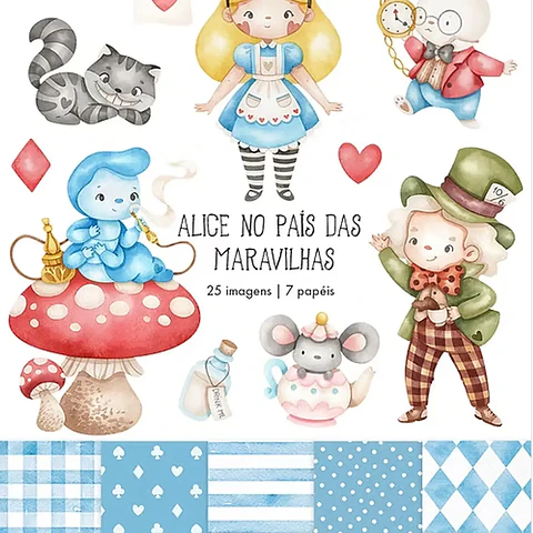 Kit Digital Alice no País das Maravilhas
