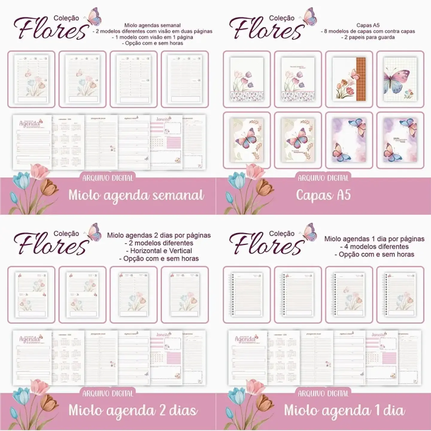 Arquivo Combo Completo Coleção Flores  1