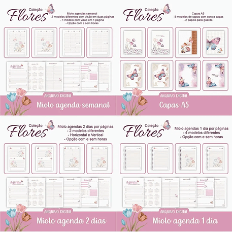 Arquivo Combo Completo Coleção Flores  1