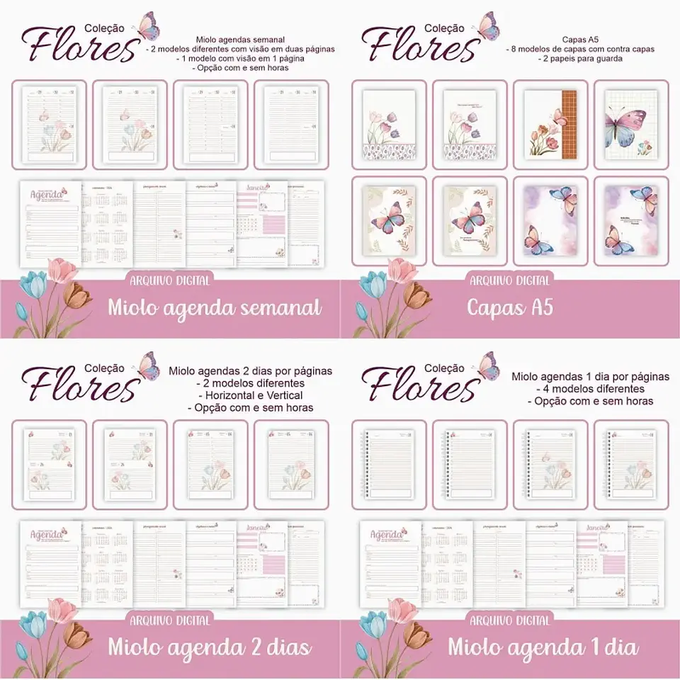 Arquivo Combo Completo Coleção Flores  1