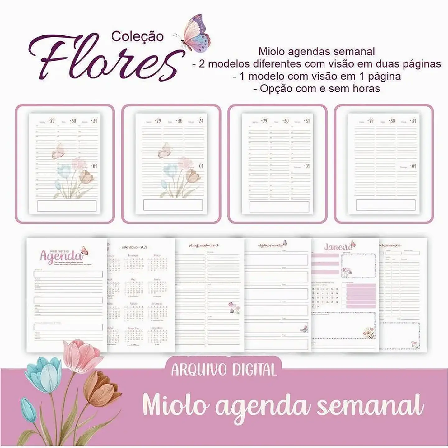 Arquivo Combo Completo Coleção Flores  3