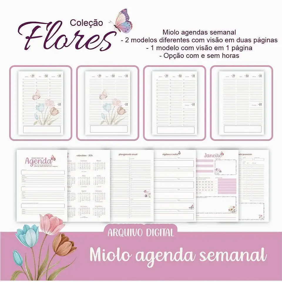 Arquivo Combo Completo Coleção Flores  3