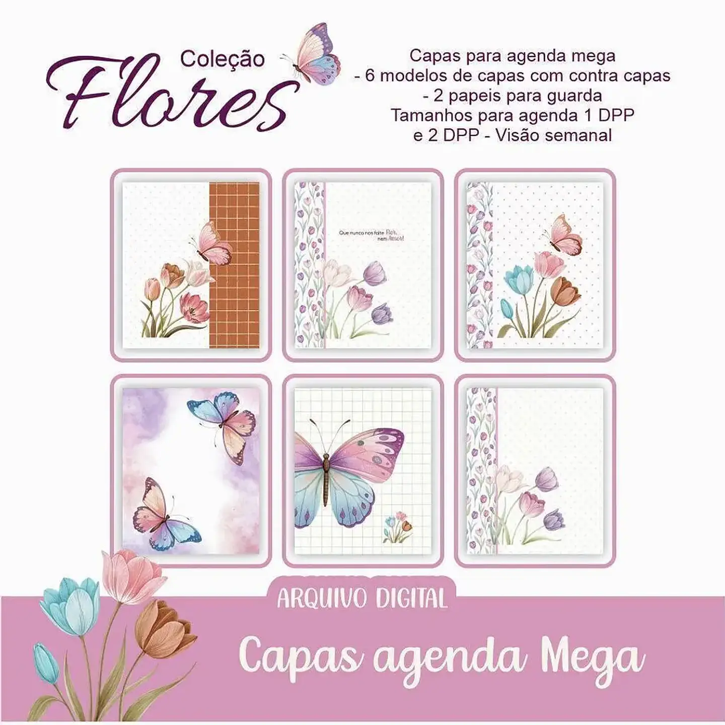 Arquivo Combo Completo Coleção Flores  7