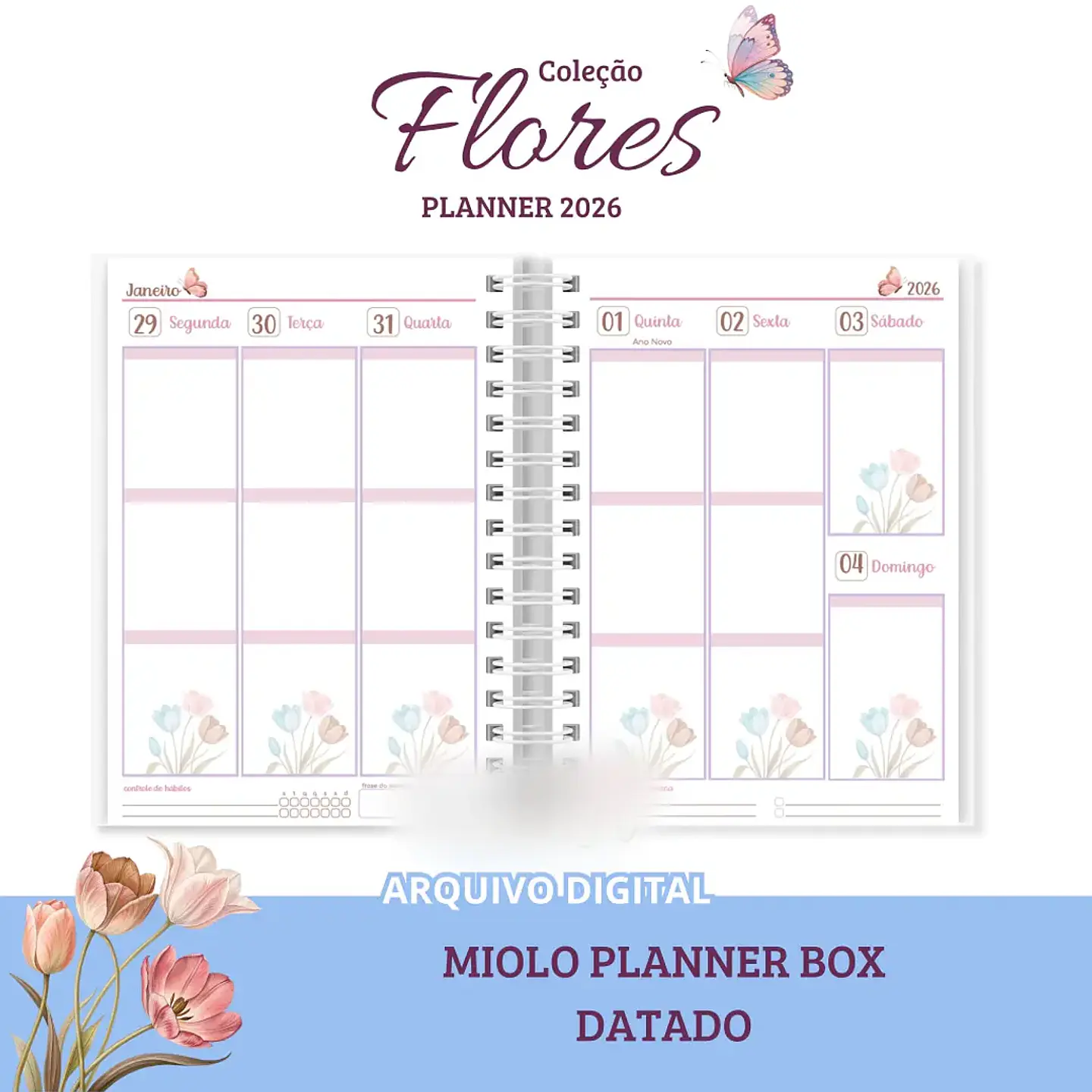 Arquivo Combo Miolo + Capa Planner 3