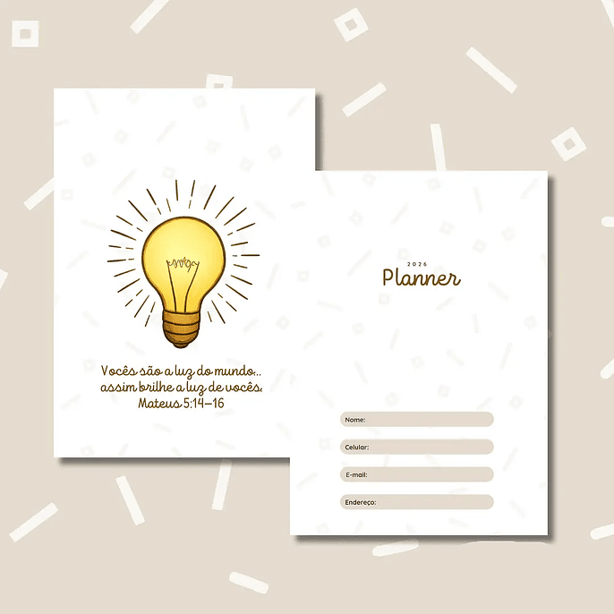 Arquivo Planner 2026 Chamada para Iluminar 2