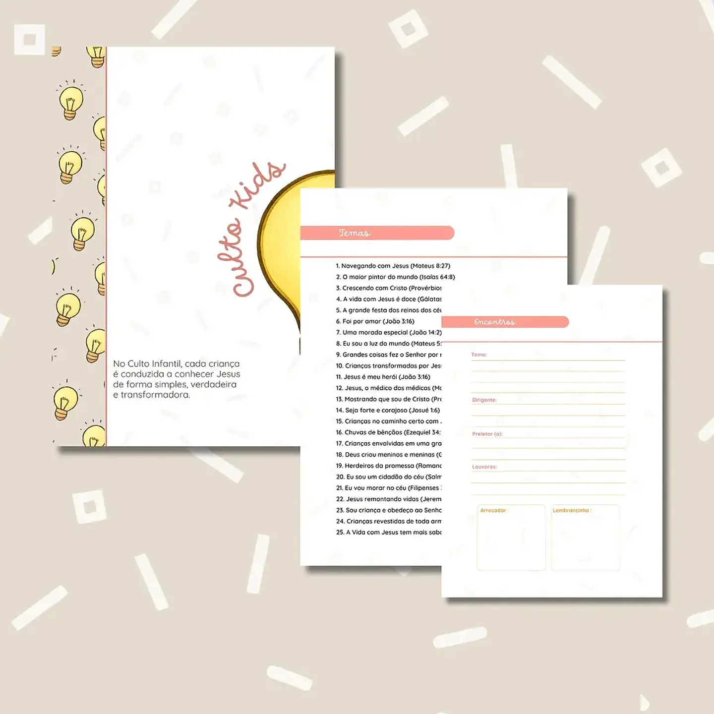 Arquivo Planner 2026 Chamada para Iluminar 12