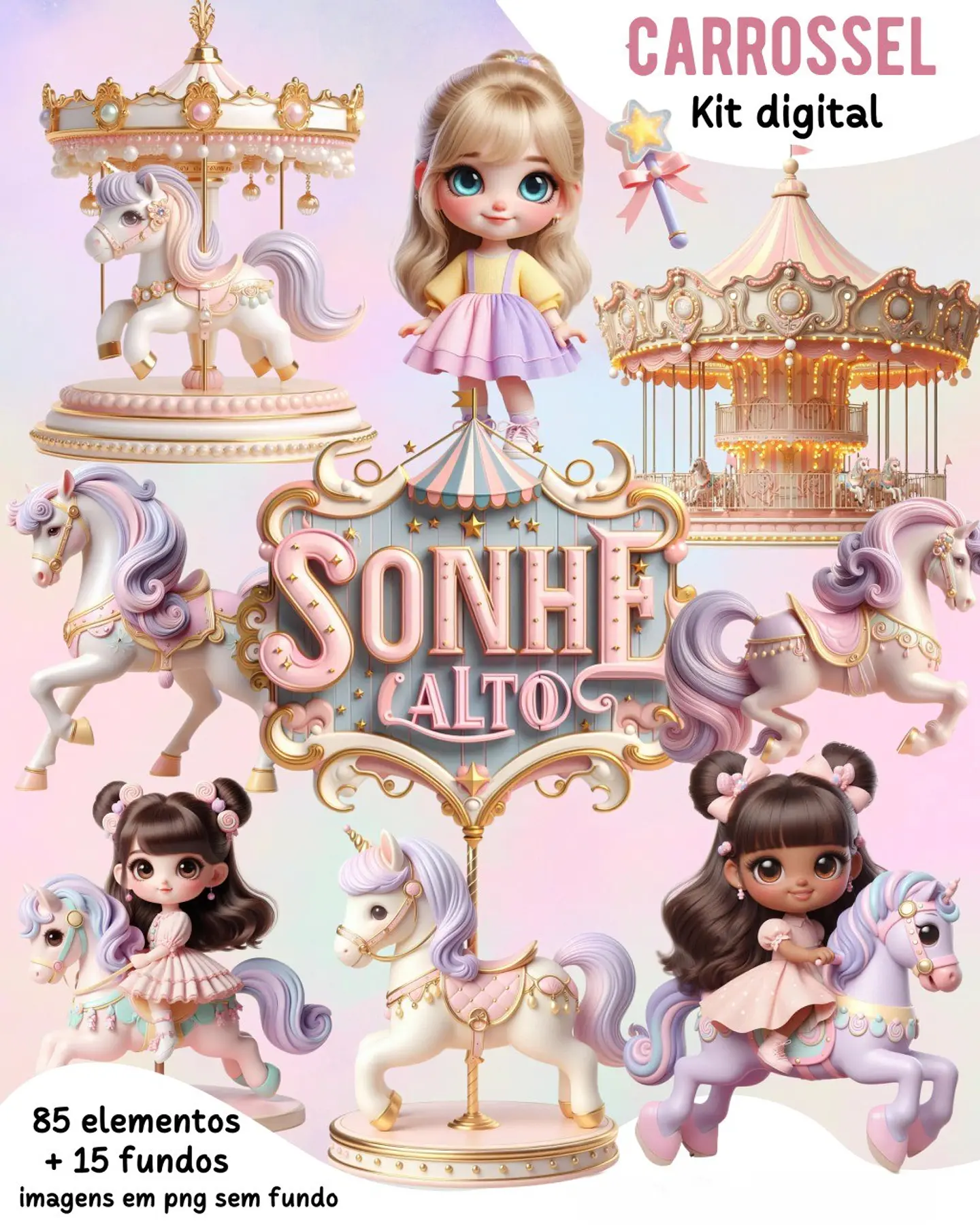 Kit Digital Carrossel Sonhe Alto 1