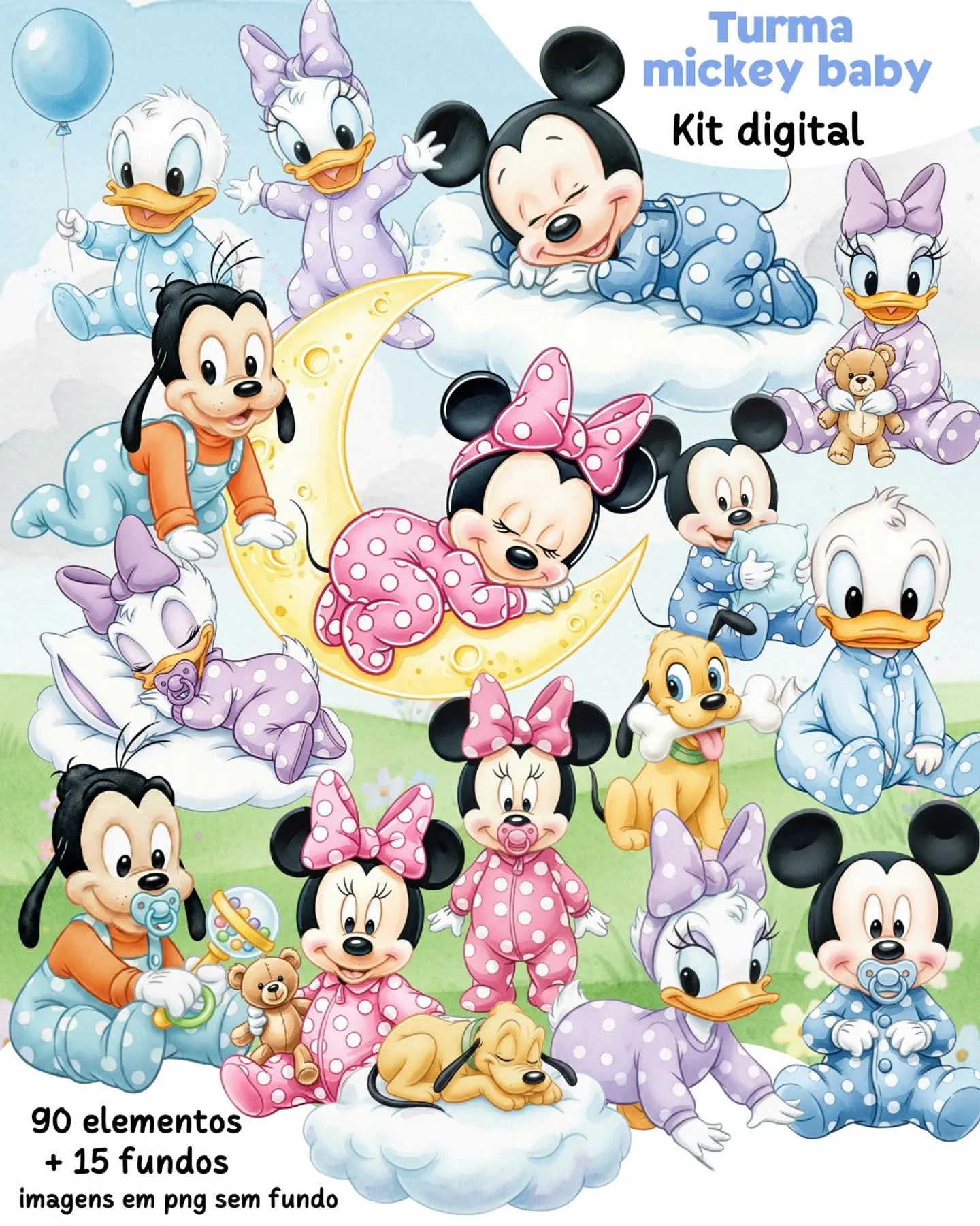 Kit Digital Turma do Mickey Baby 1
