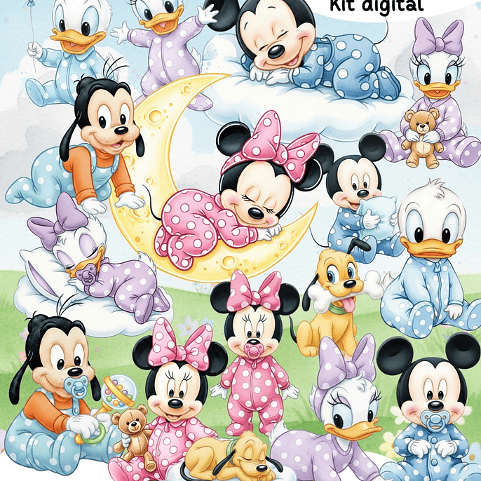 Kit Digital Turma do Mickey Baby 1