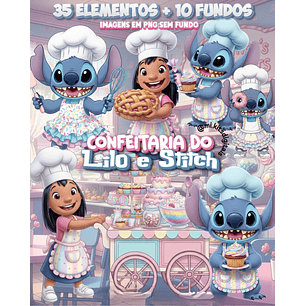 Kit Digital Confeitaria do Lilo e Stitch