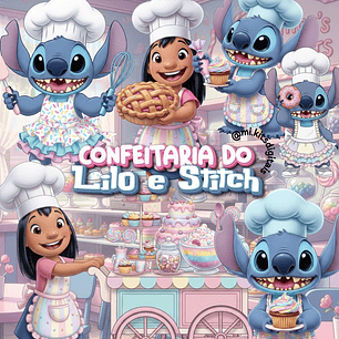 Kit Digital Confeitaria do Lilo e Stitch