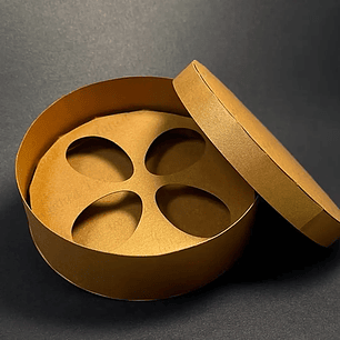 Arquivo páscoa caixa redonda com berço quarteto ovo 50g